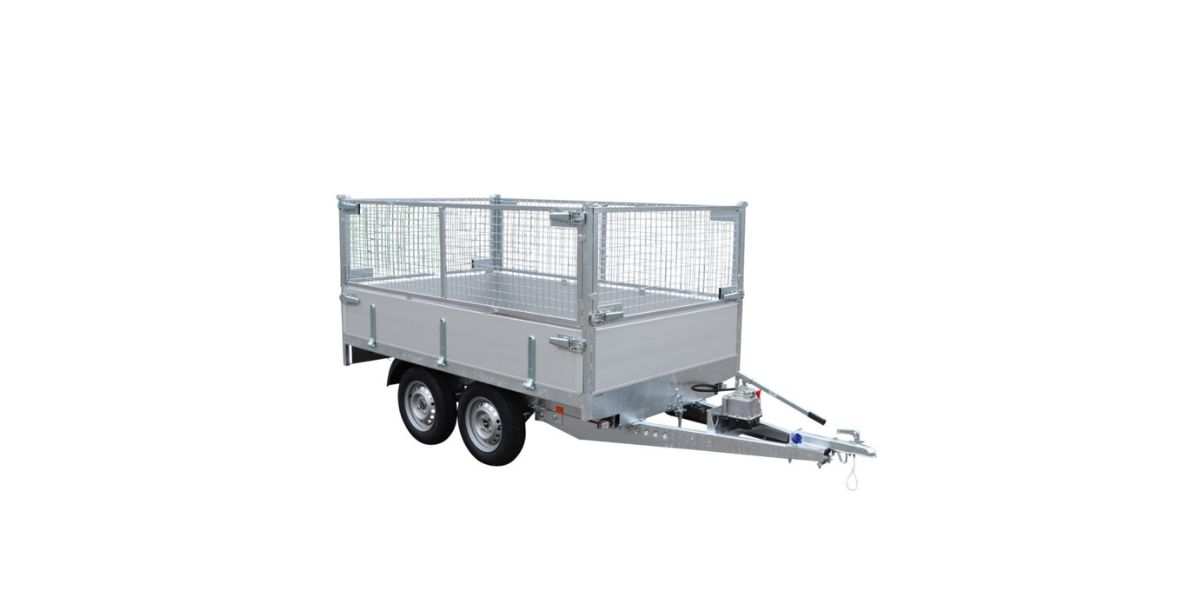 Benne basculante double essieux freinée 750-1500 - Rehausse grillage