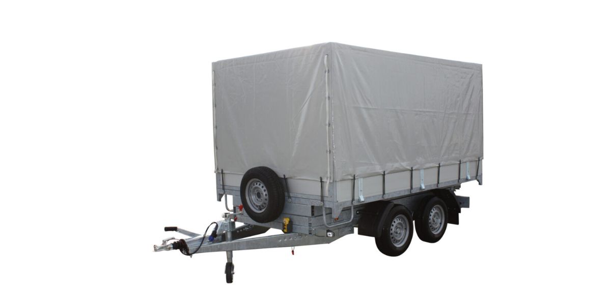 Benne basculante freinée 1900-3500 - Bâche haute + arceau