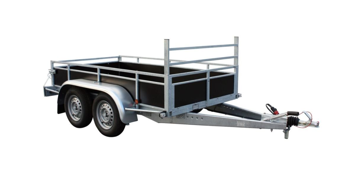 Remorque double essieux freinée