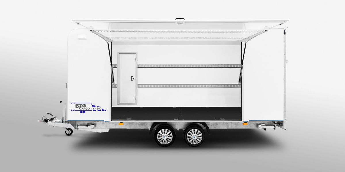 TFSP 5000x2000x2100 - Vue latérale volet ouvert