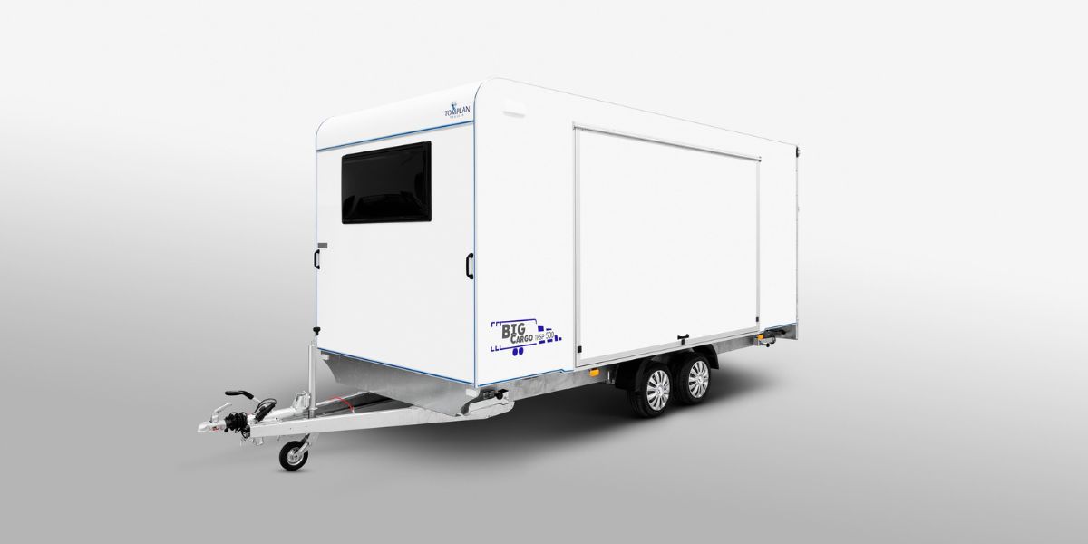 TFSP 5000x2000x2100 - Vue trois quart avant côté volet